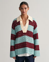 Oversized Barstripe stickad rugger