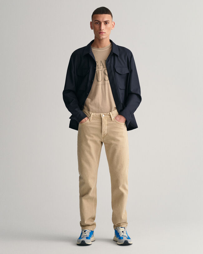 Arley regular fit f&auml;rgade jeans