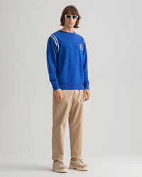 Tiger Badge sweatshirt med rund halsringning