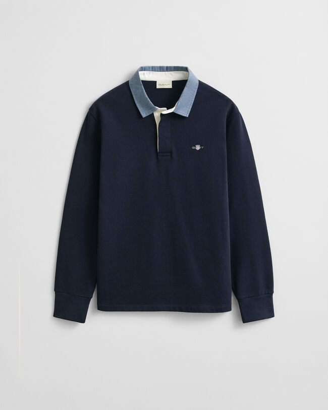 Heavy Rugger med chambraykrage