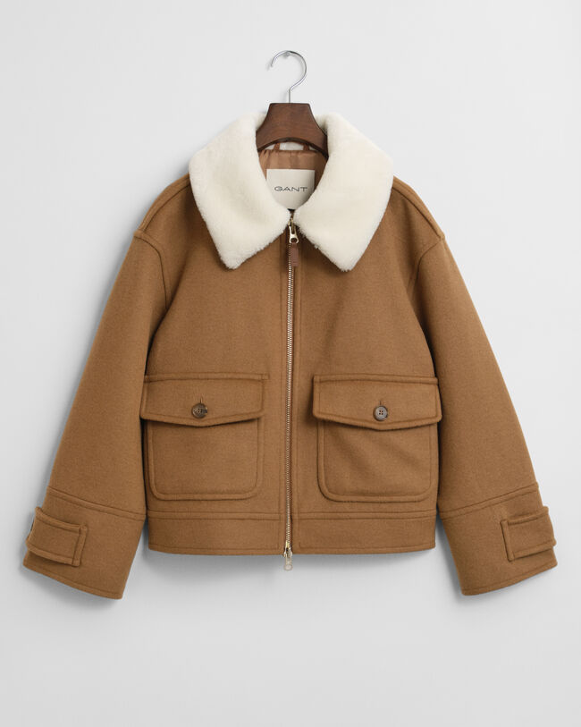 Pilotjacka i ullblandning