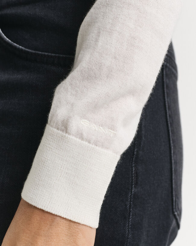 V-ringad tröja i extra fin merinoull