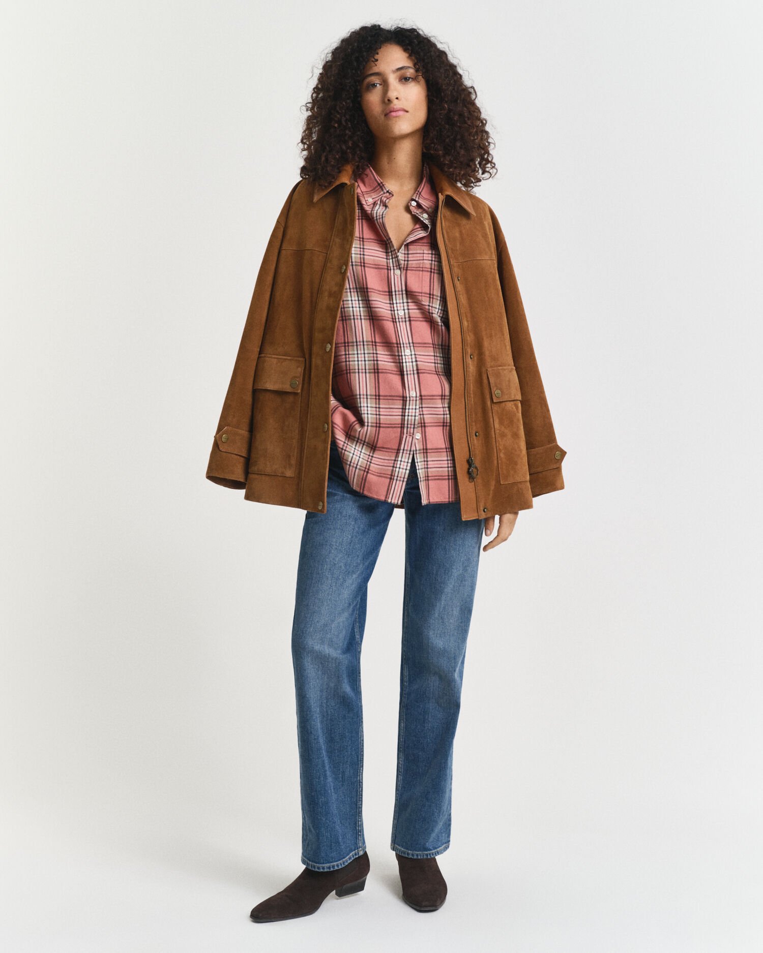 Relaxed fit rutig flanellskjorta