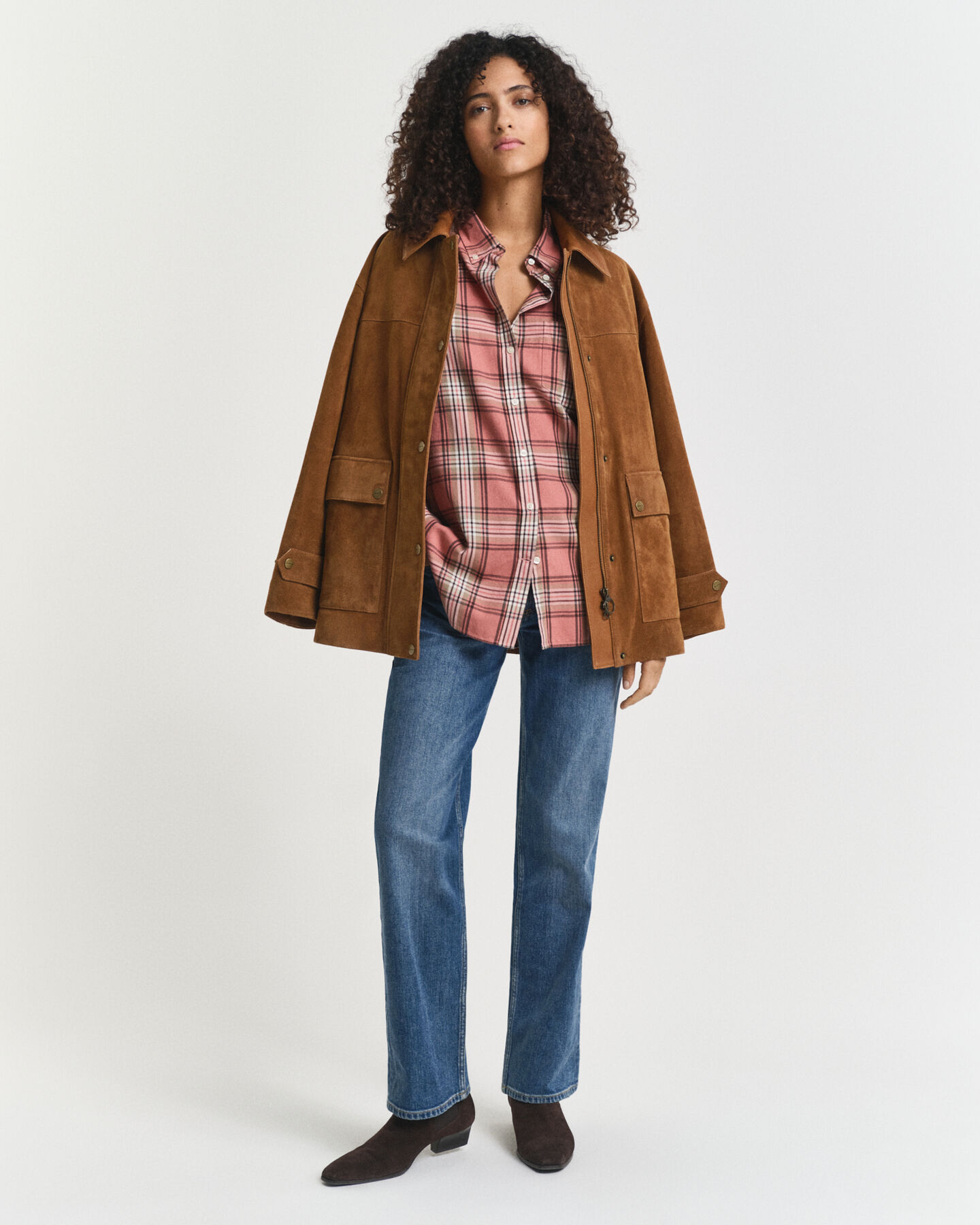 Relaxed fit rutig flanellskjorta