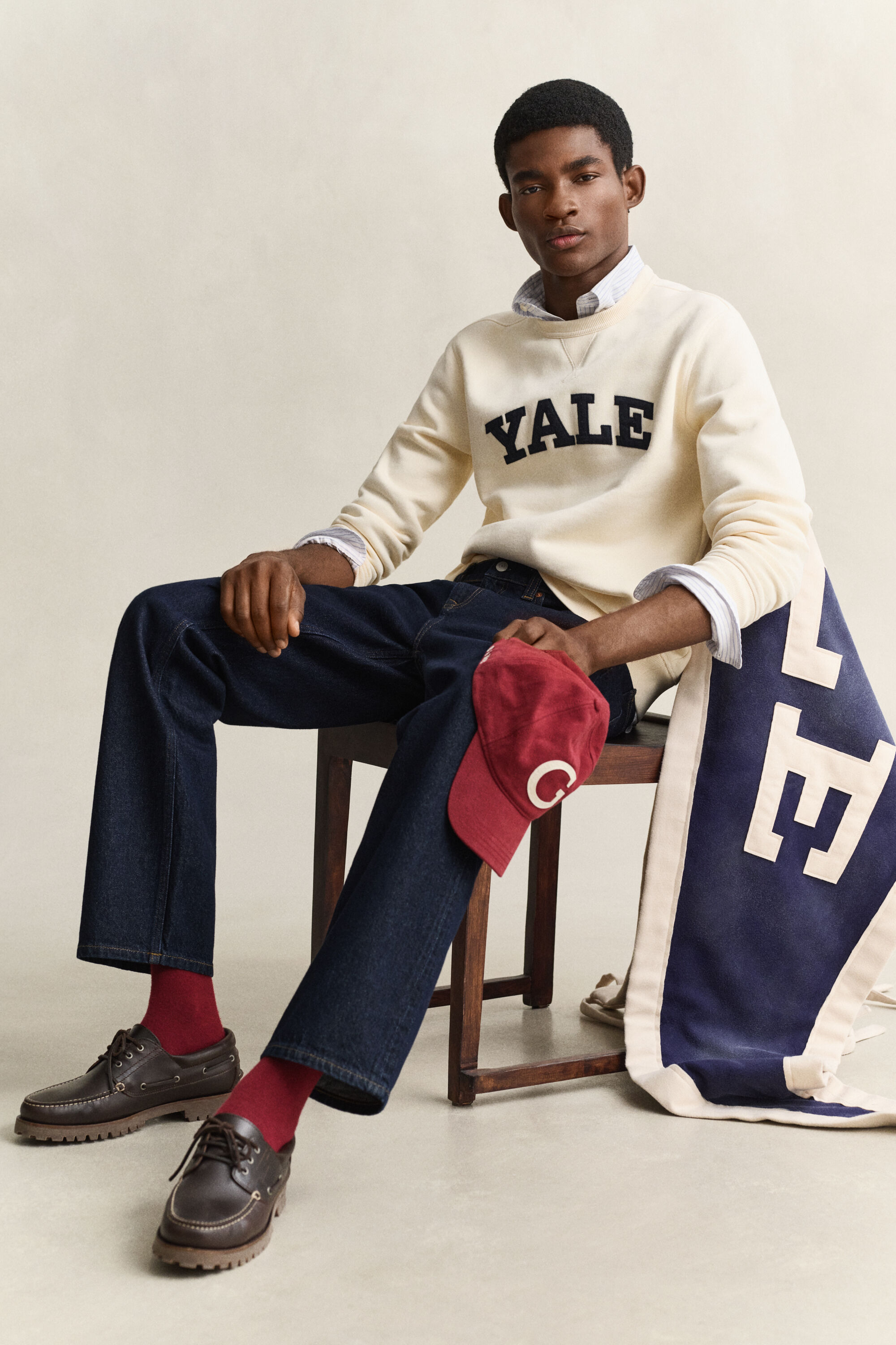 Gant x Yale rundhalsad sweatshirt