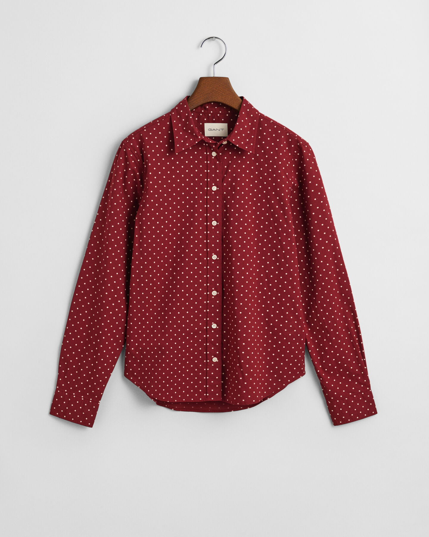 Regular fit prickig skjorta i bomullsvoile