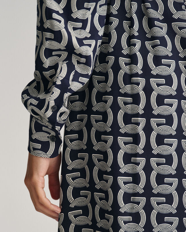 G-mönstrad skjortklänning