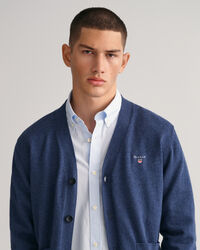 Classic bomullscardigan med V-ringning