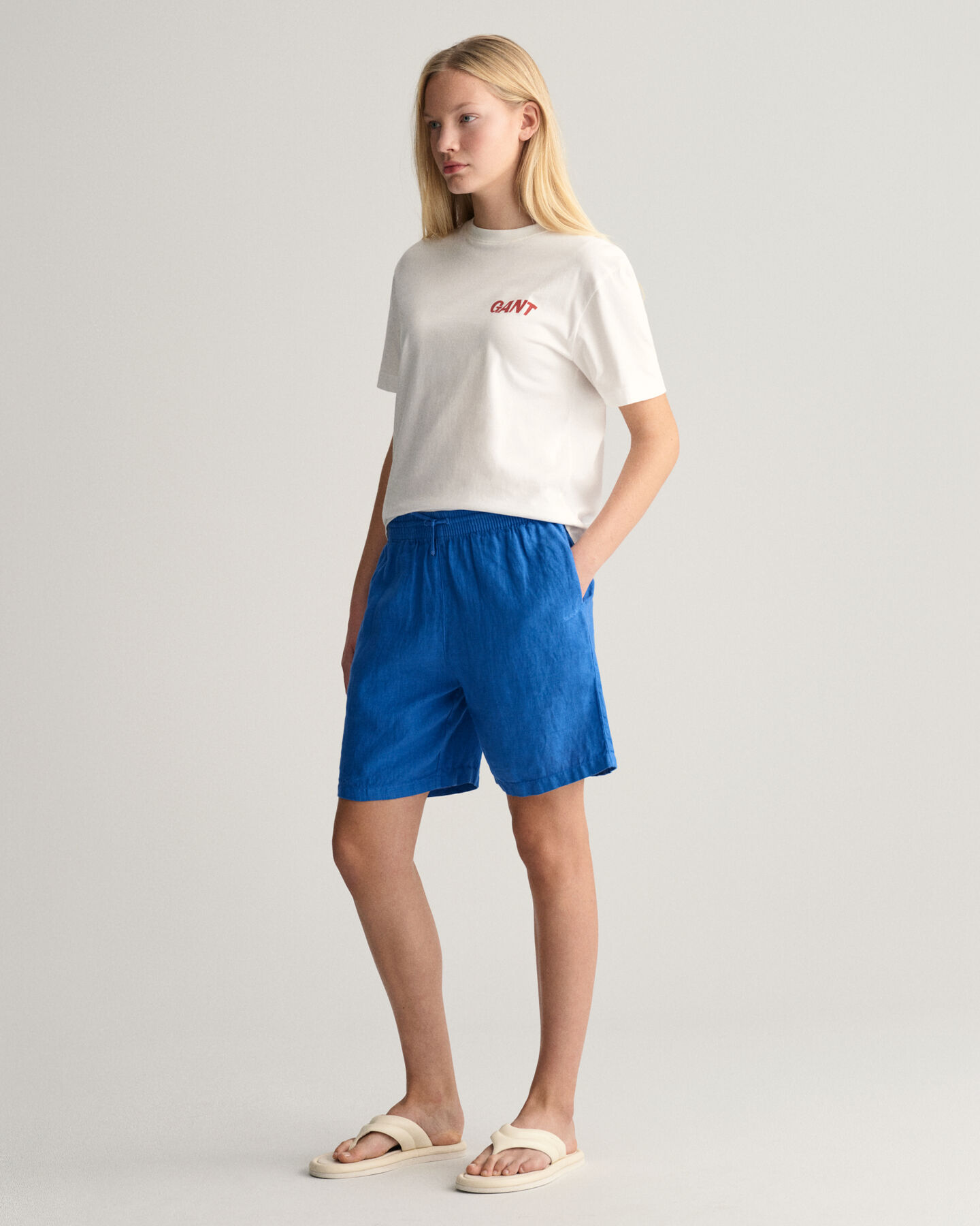 Teens linneshorts