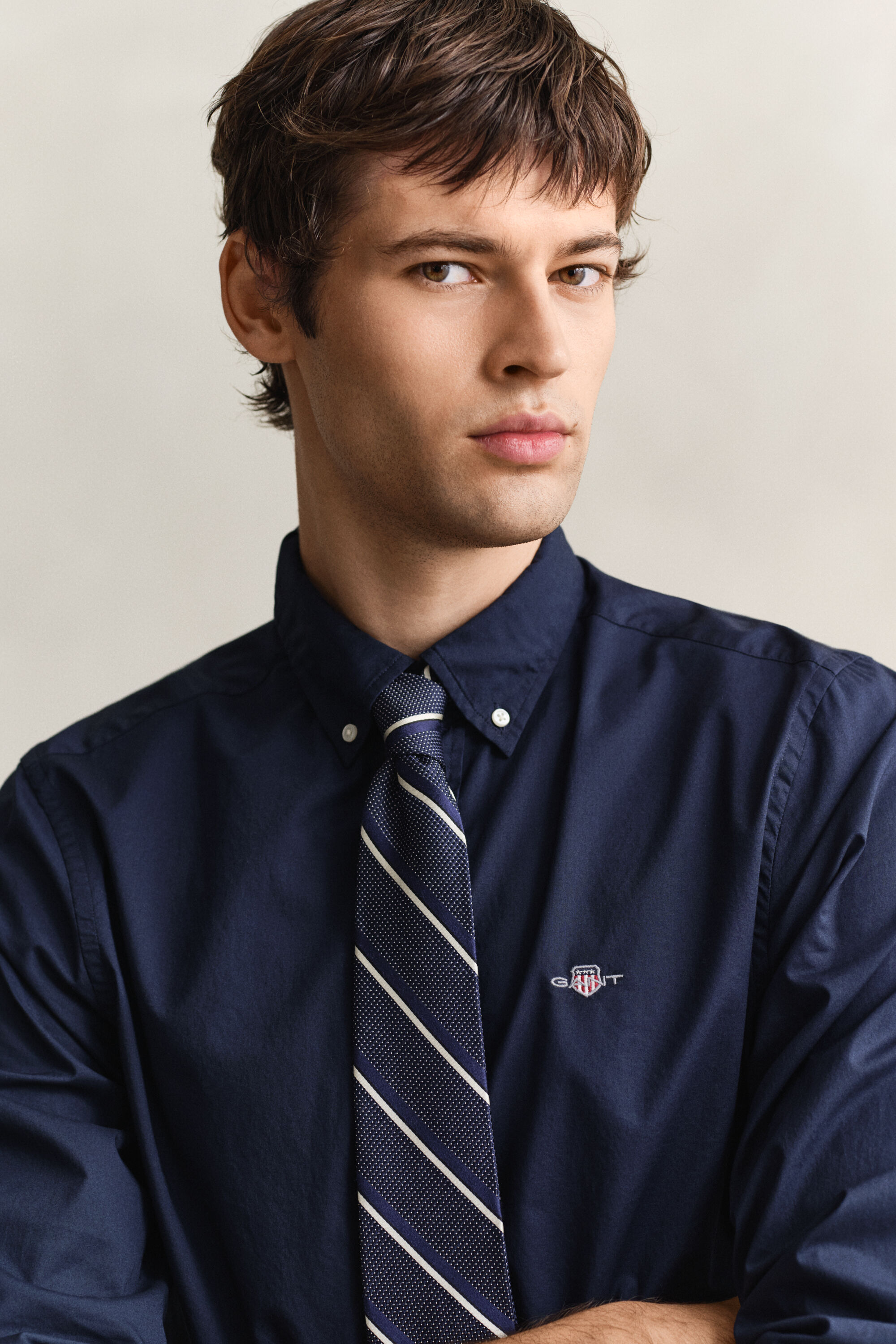 Slim fit klassisk poplinskjorta