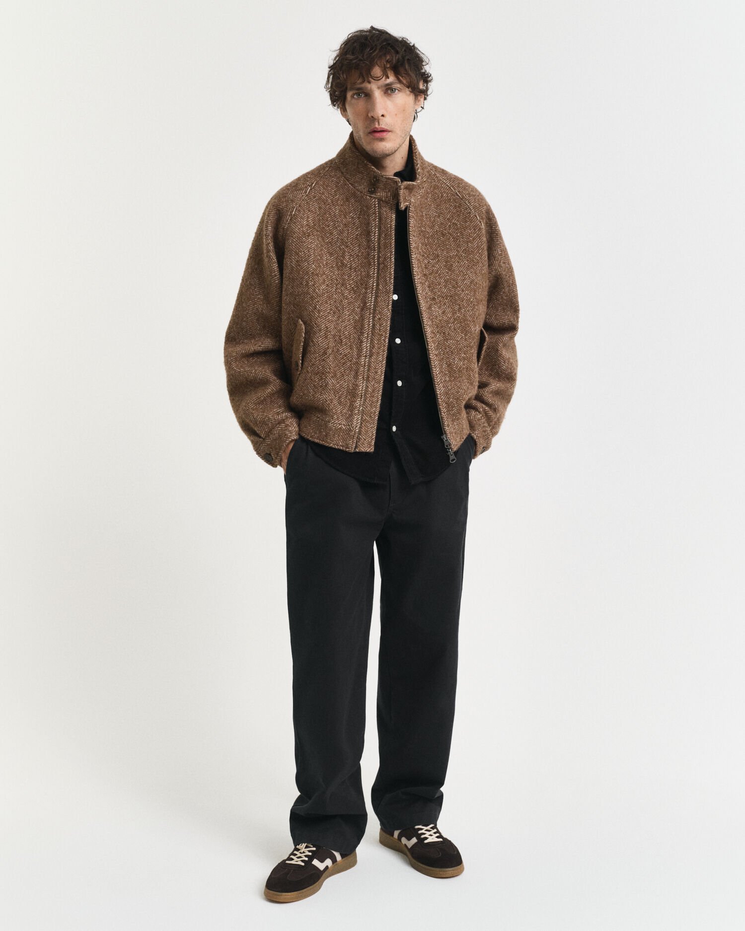 Regular fit skjorta i bomullsmanchester