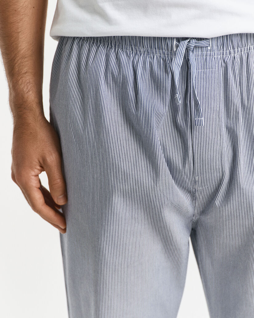 Randiga pyjamasbyxor i poplin