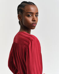 Randig skjortkl&auml;nning i satin