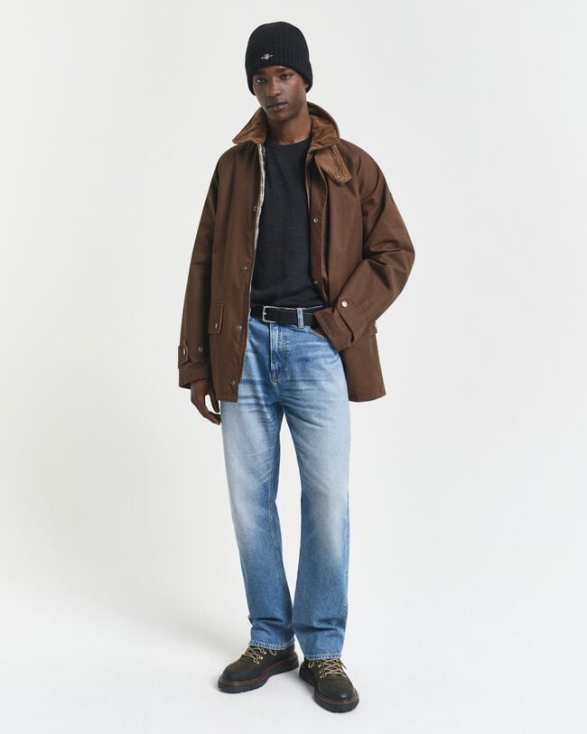 Rundhalsad tröja i extra fin merinoull