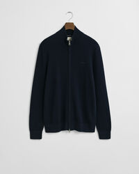 Kofta i bomull och merino med textur