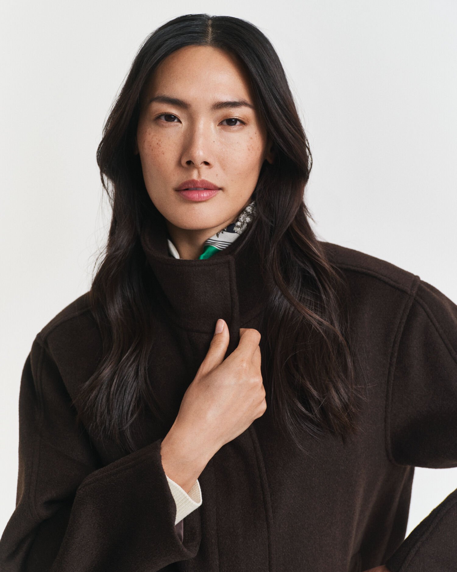 Kort yllejacka med dragkedja