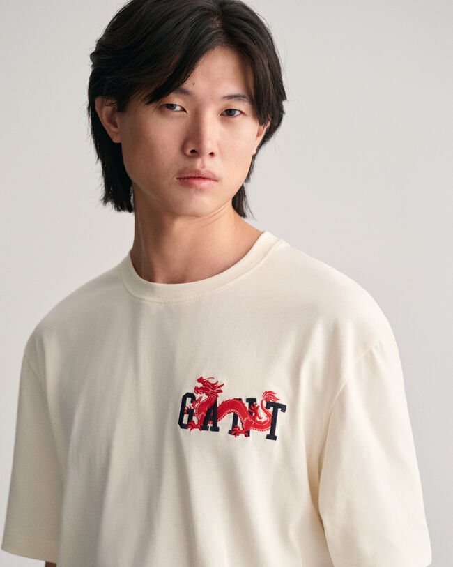 T-shirt med drakemblem