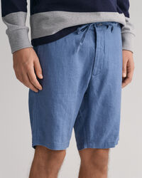Relaxed fit linneshorts med dragsko