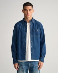 Slim fit denimskjorta