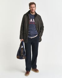 Sweatshirt med rund halsringning och collegemotiv