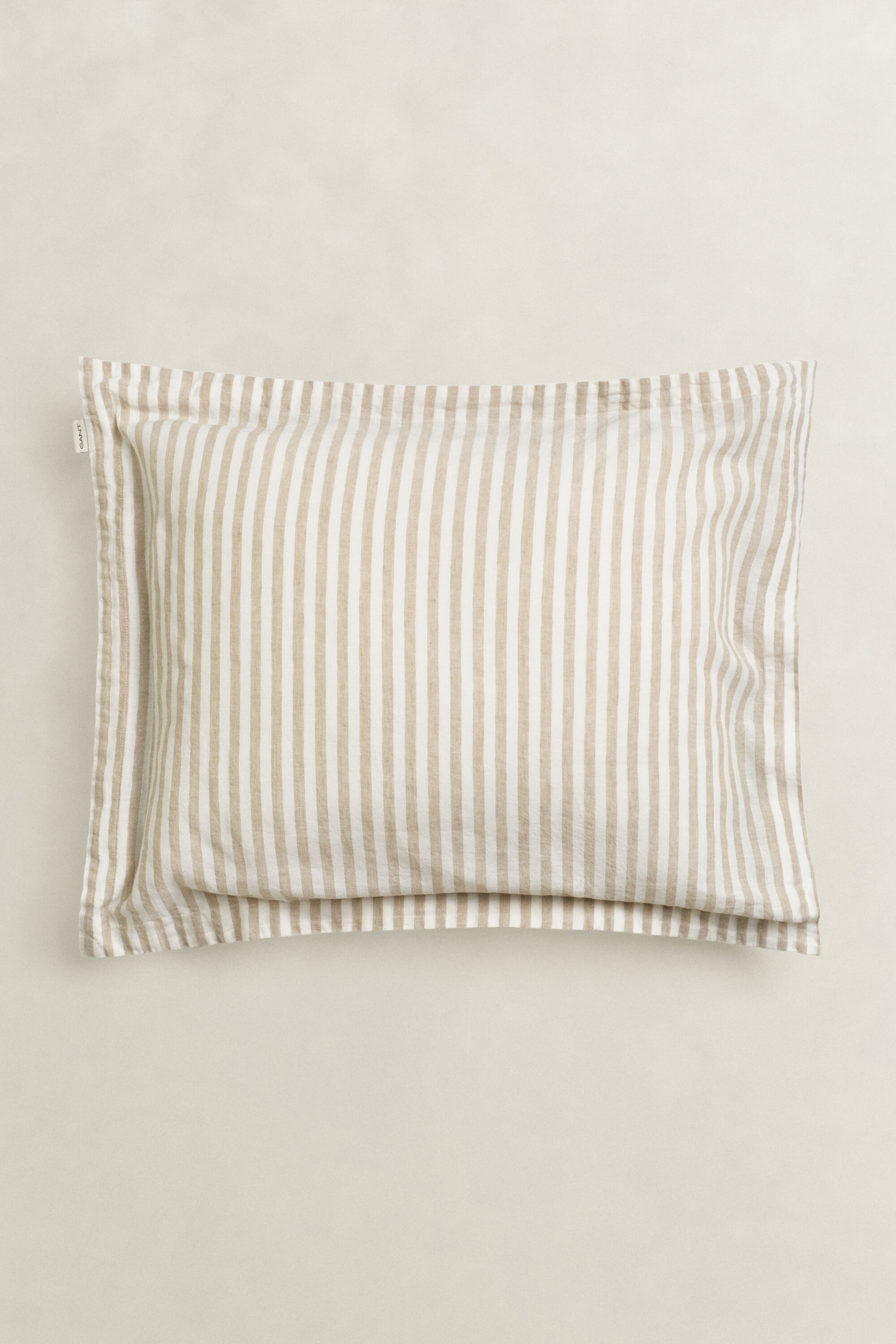 Randigt örngott i bomull och linne