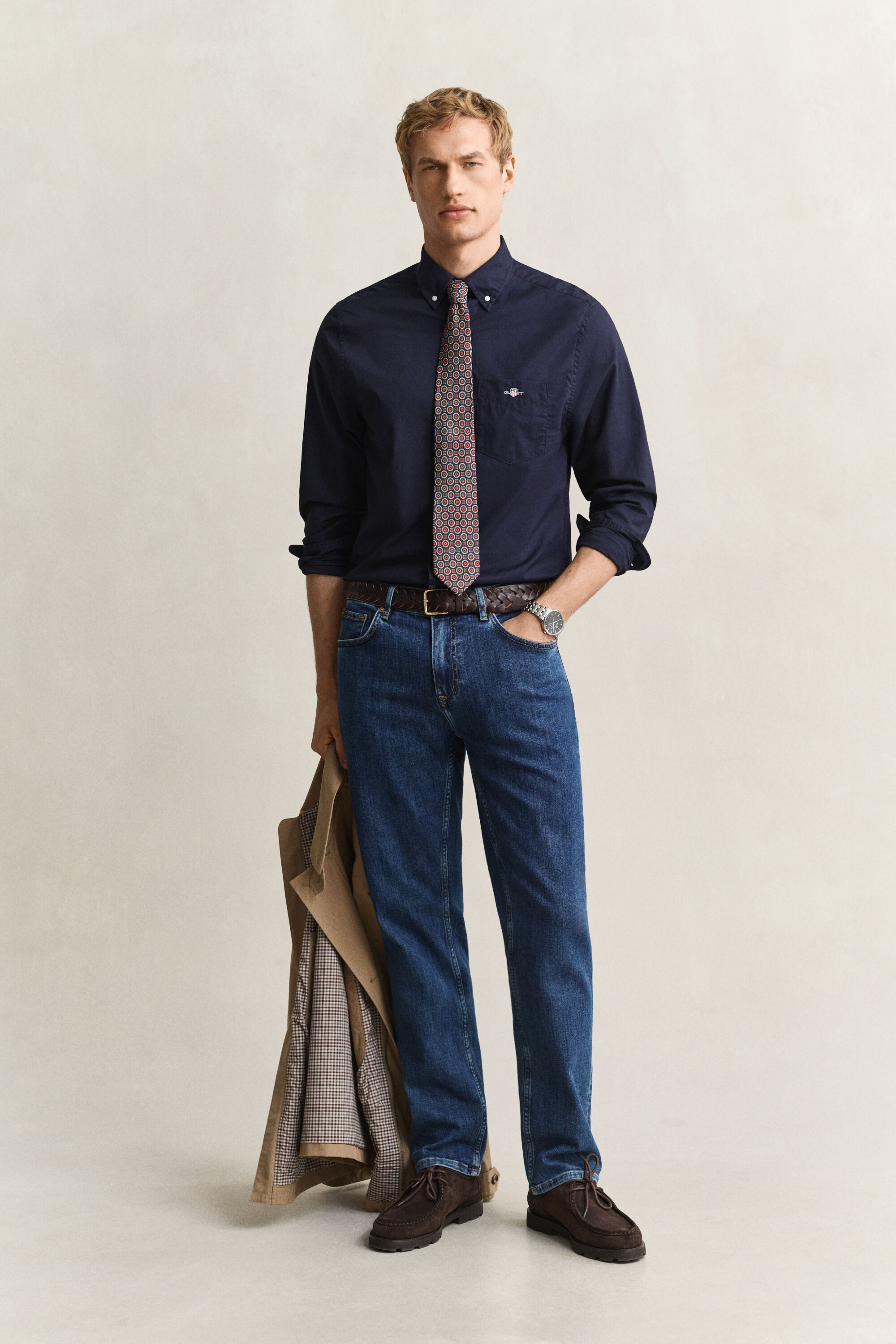Regular fit jeans i stilren tvätt