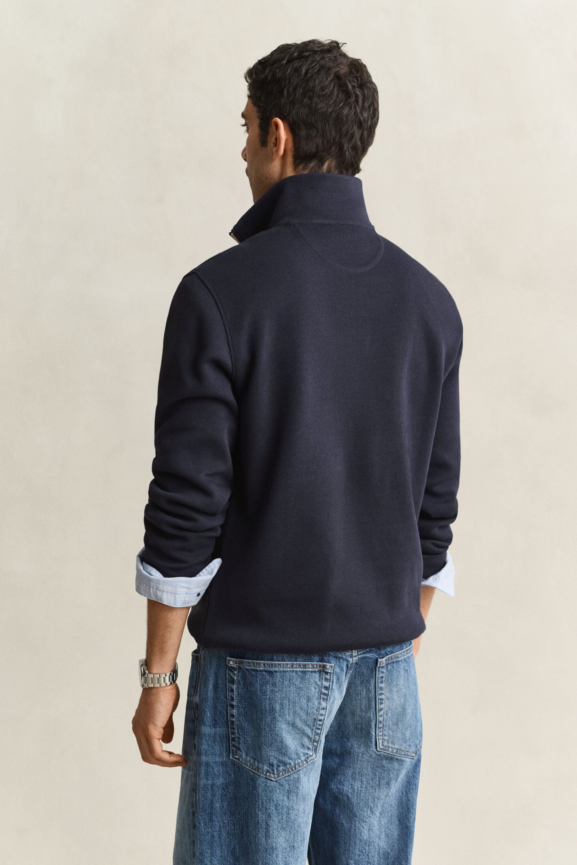 Sacker Rib sweatshirt med half-zip
