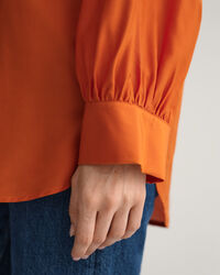 Popover blus i lyocell och silke