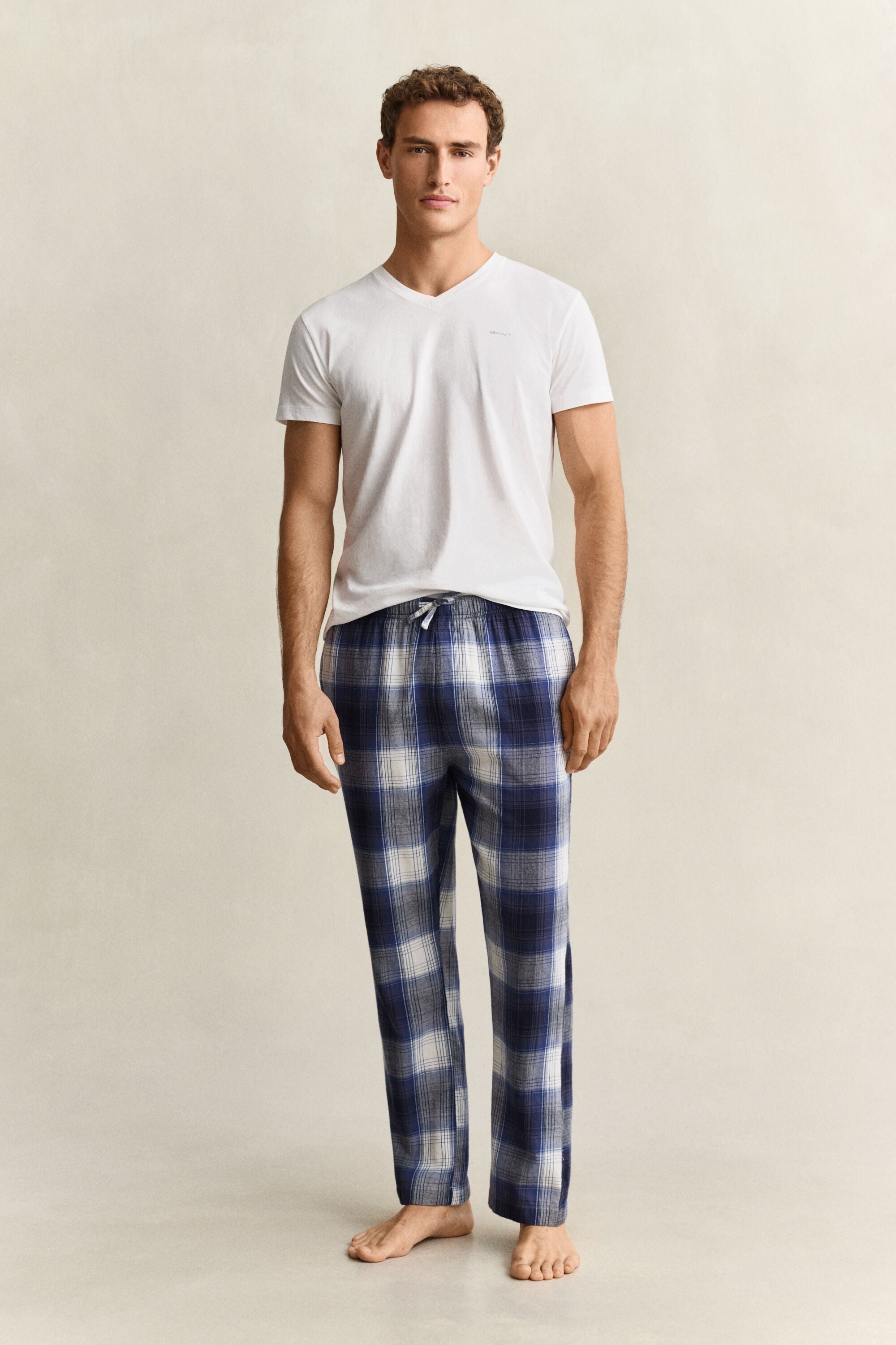 Rutiga pyjamasbyxor i flanell