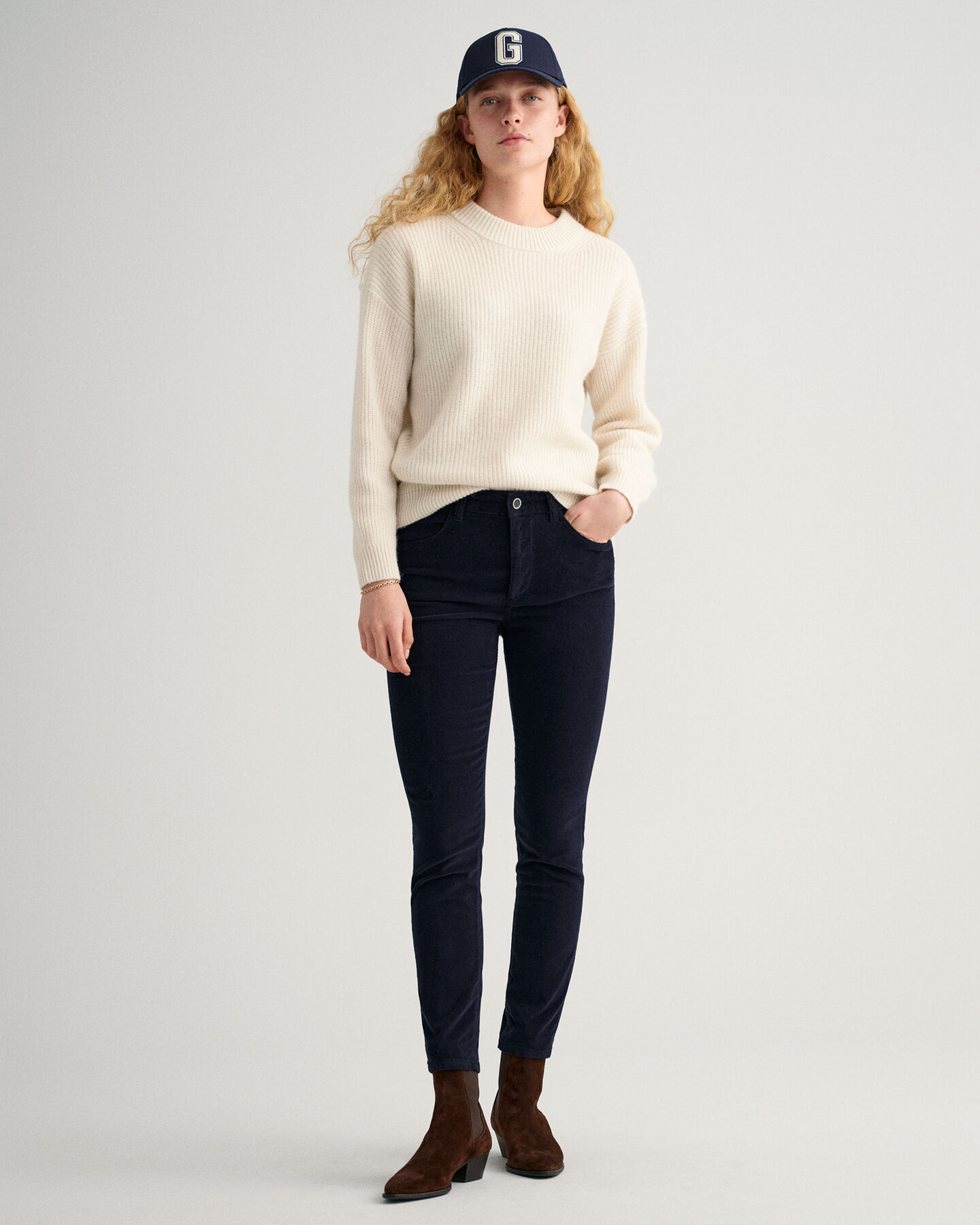 Farla slim fit cropped manchesterjeans