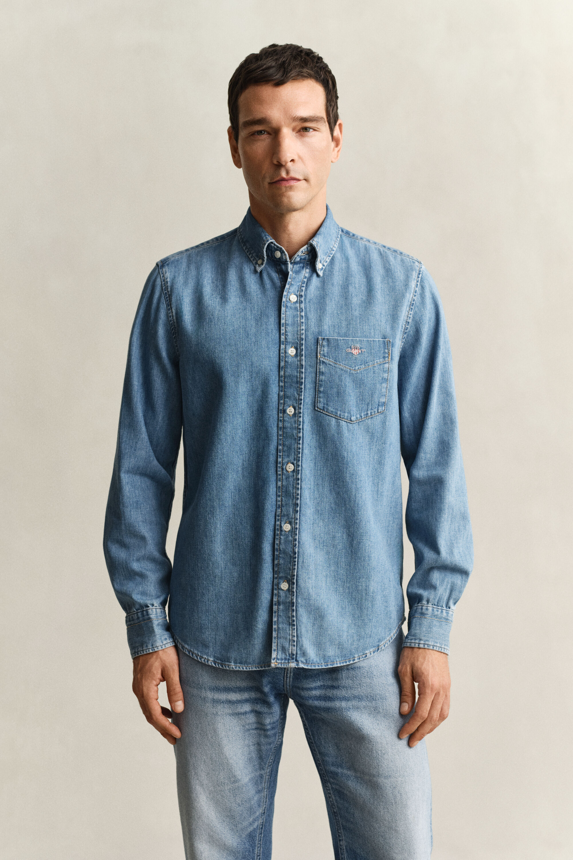 Regular fit denimskjorta