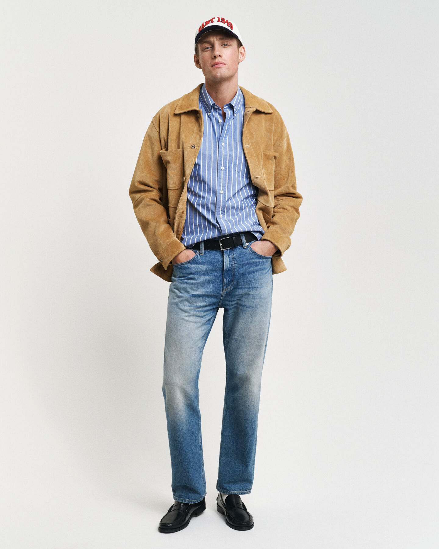 Relaxed fit Heritage randig poplinskjorta