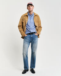 Relaxed fit Heritage randig poplinskjorta