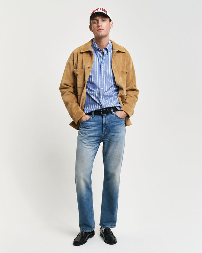 Relaxed fit Heritage randig poplinskjorta