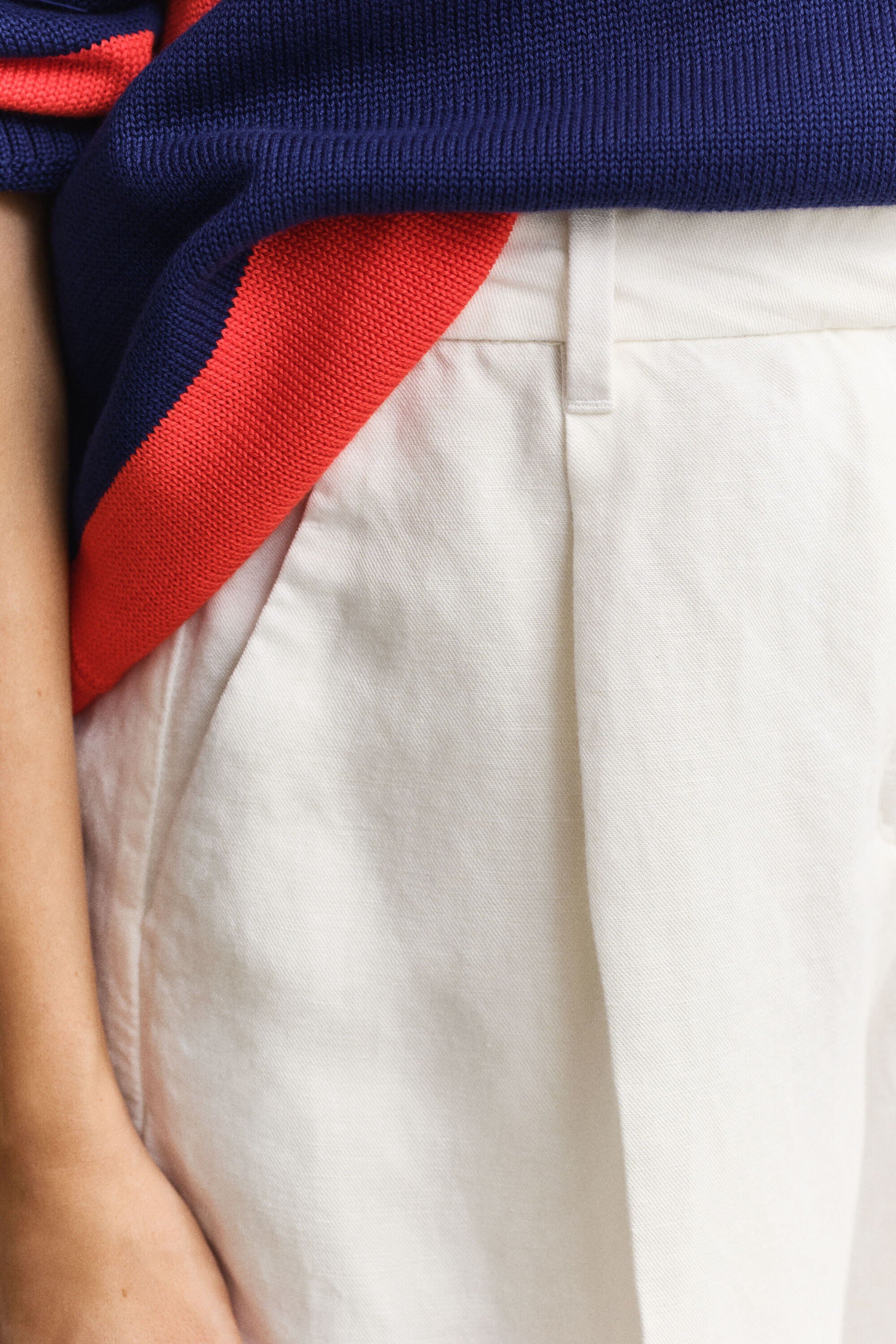 Skräddarsydda shorts i linneblandning