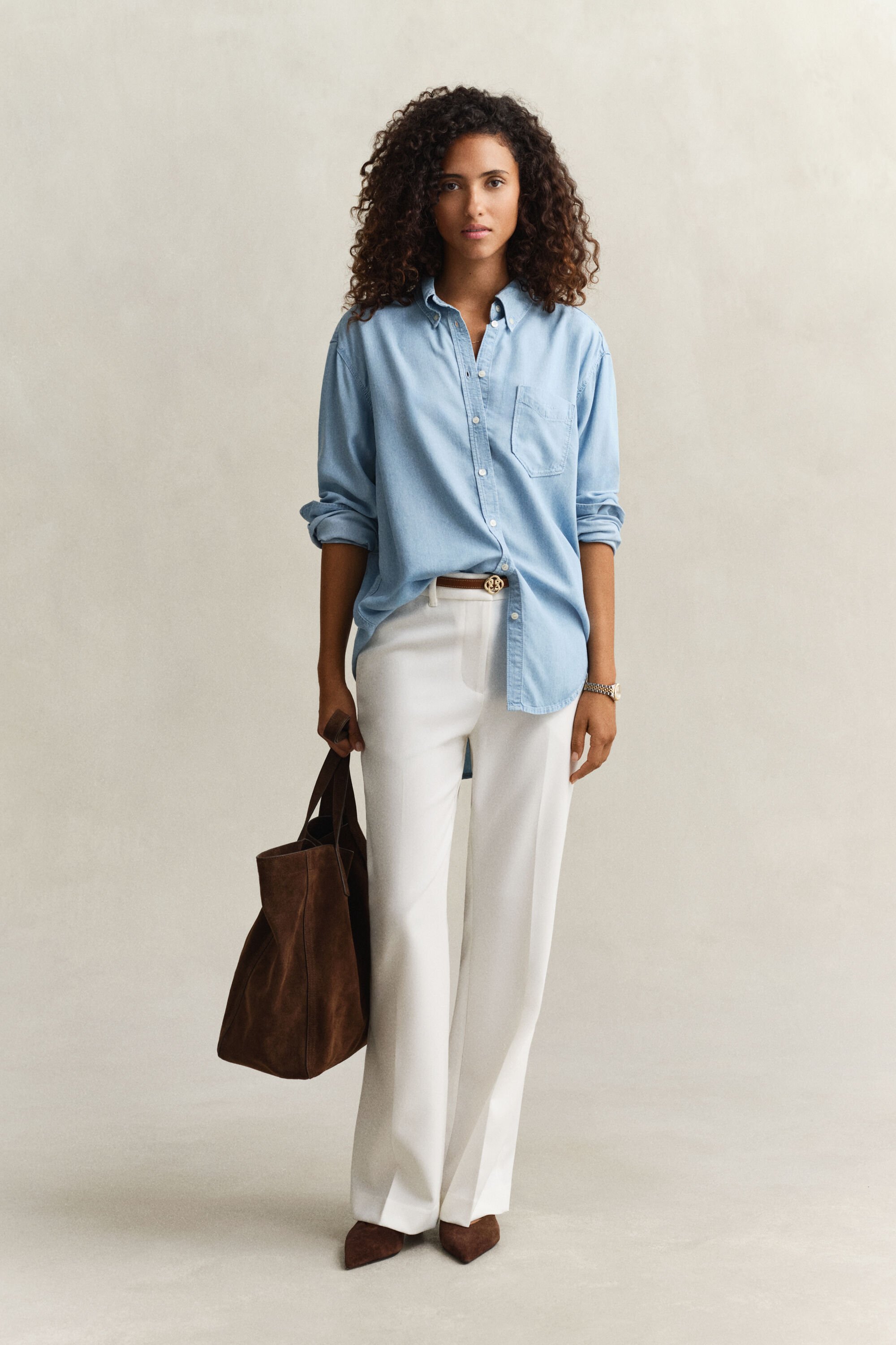 Indigofärgad skjorta