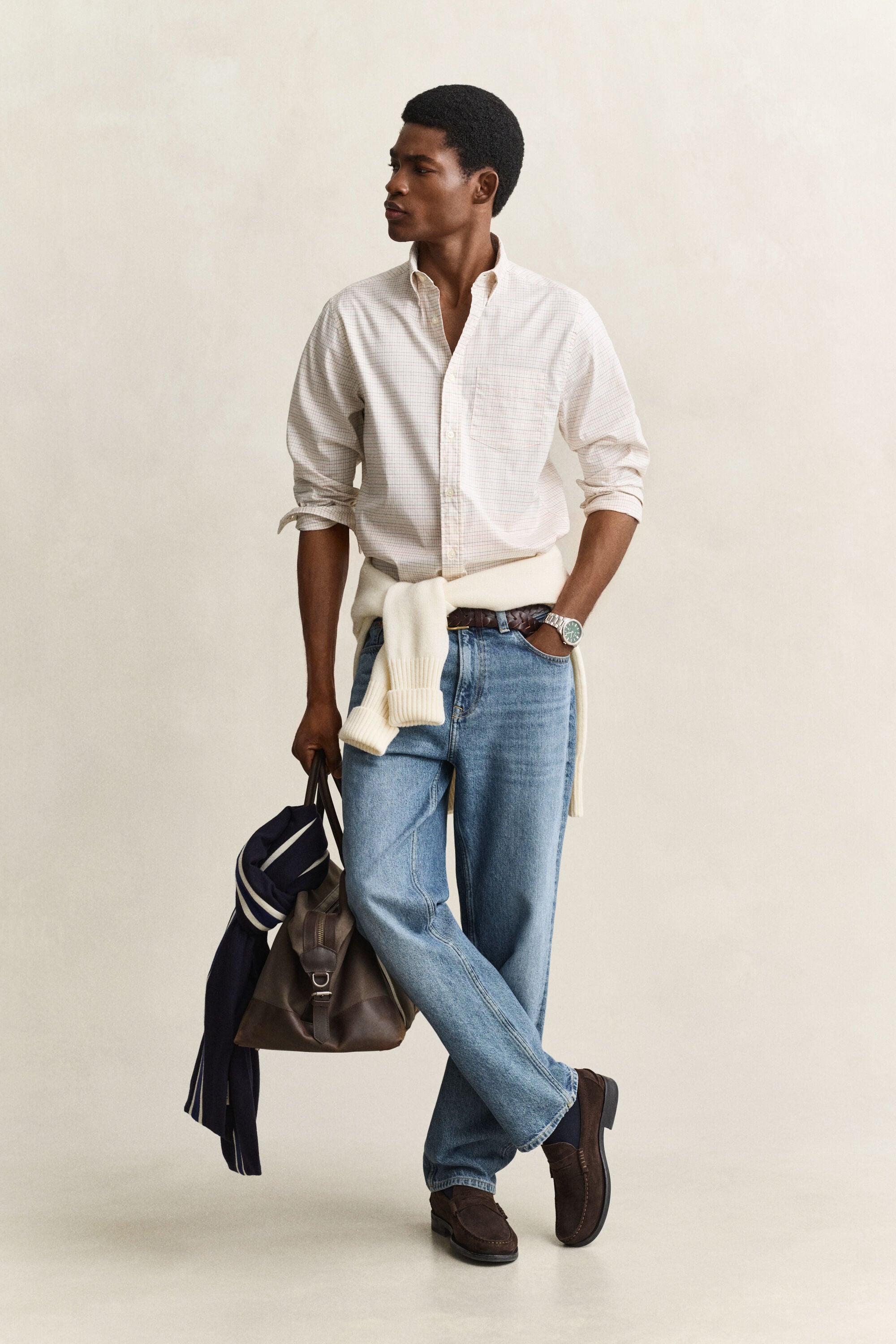 Gant x Yale rutig oxfordskjorta