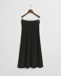 Ribbstickad kontrastfärgad kjol