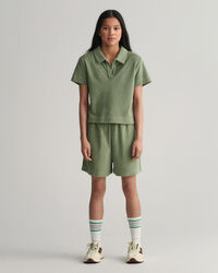 Teen Girls Terry Cloth shorts med h&ouml;g midja