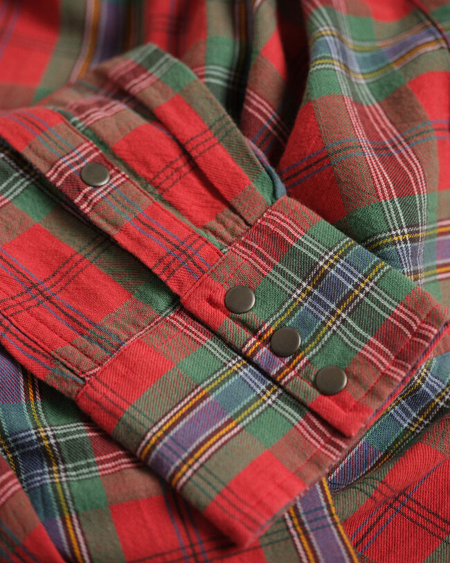 Wrangler x GANT regular fit Western skotskrutig skjorta