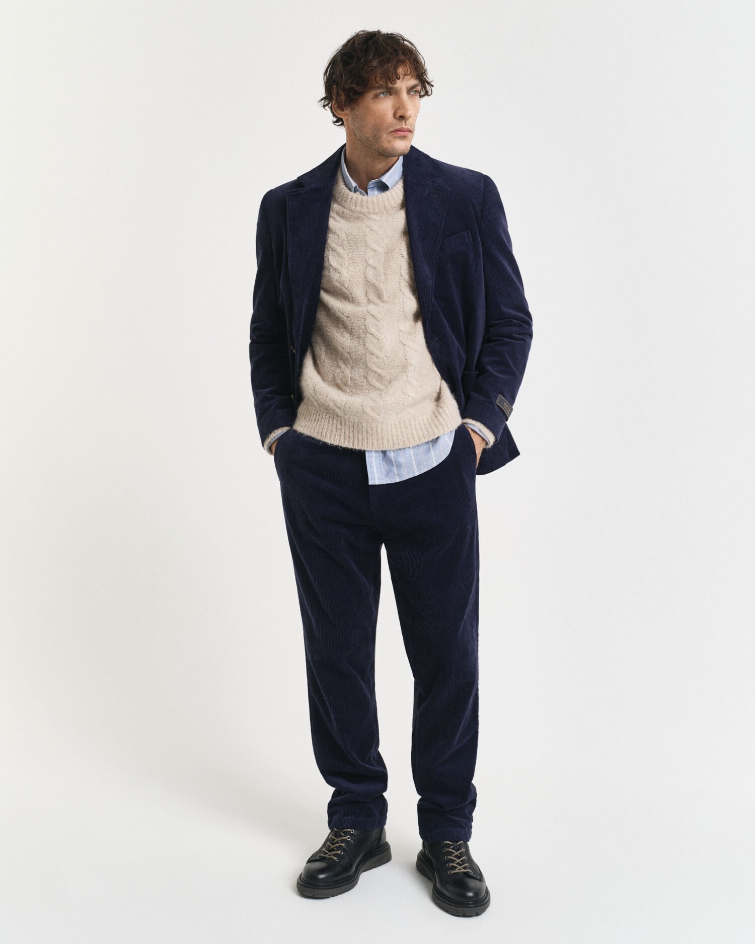 Regular fit manchesterkavaj