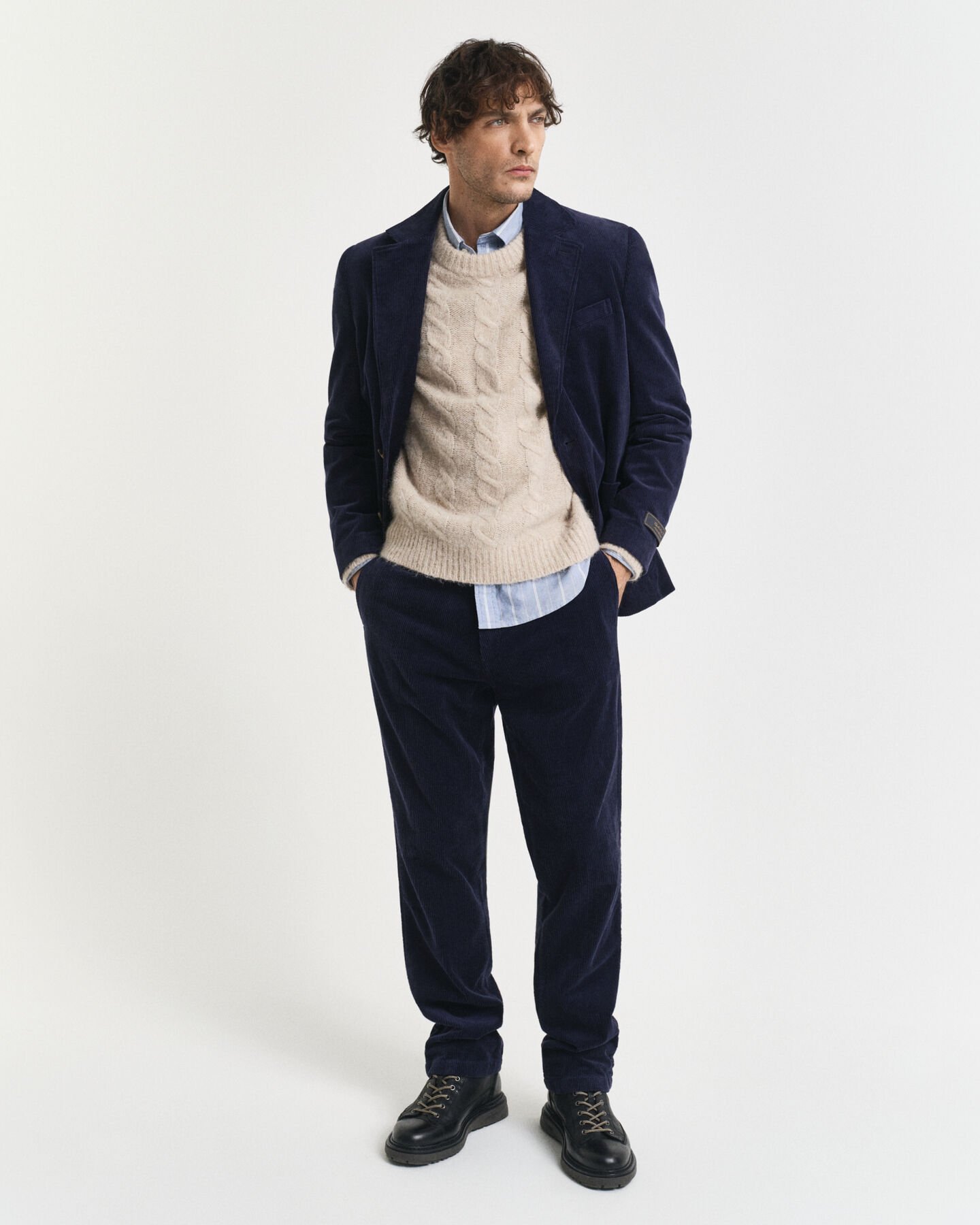 Regular fit manchesterkavaj