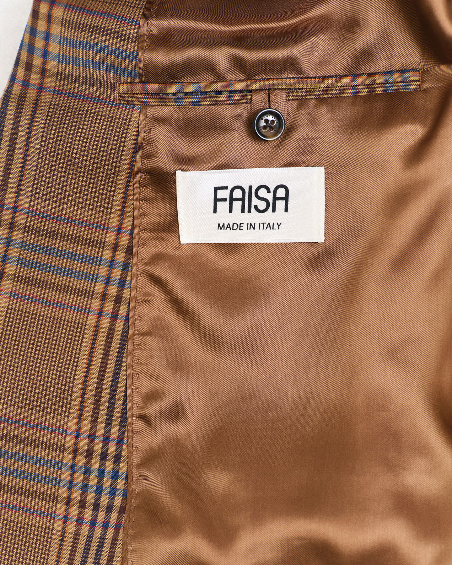 Relaxed fit rutig yllekavaj