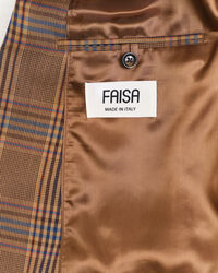 Relaxed fit rutig yllekavaj