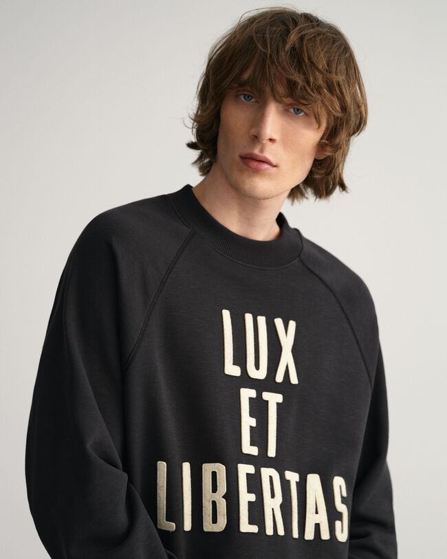 Luxe crew neck sweatshirt
