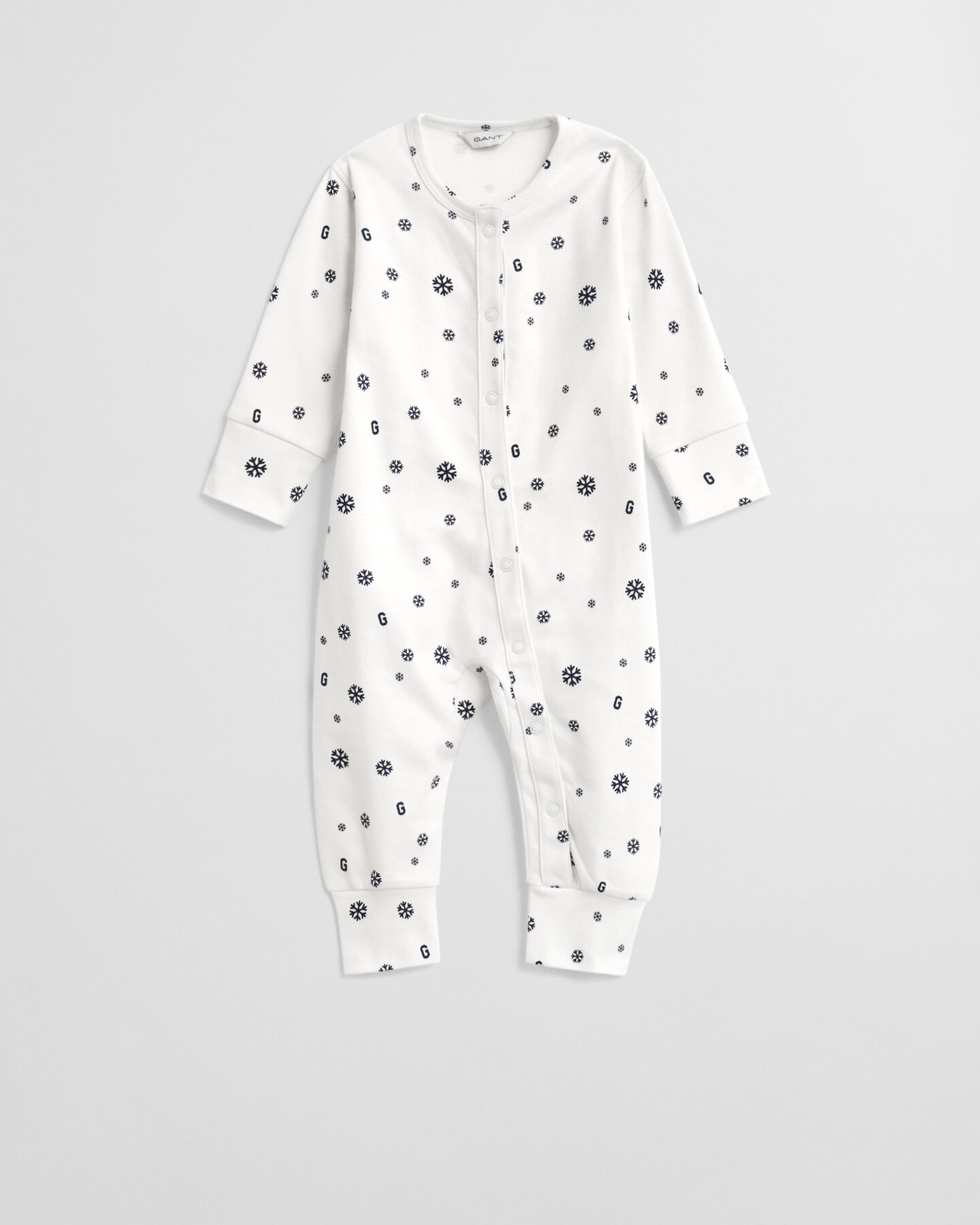 Baby pyjamas med snöflingor och G-mönster