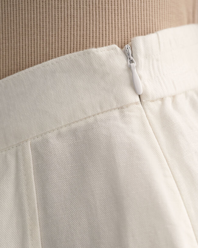 Midikjol i linne och viskos