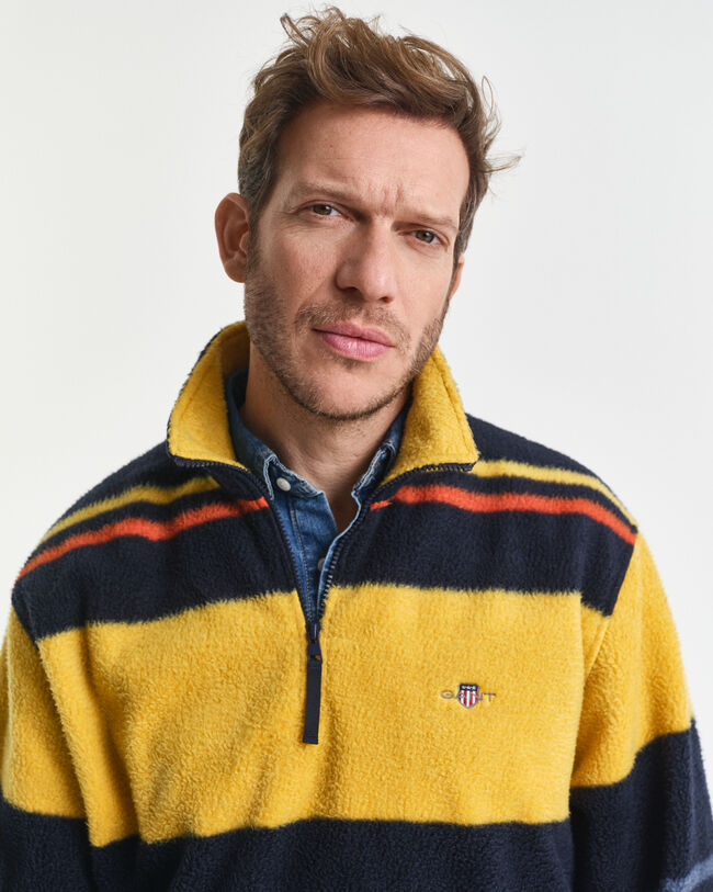 Randig sweatshirt i fleece