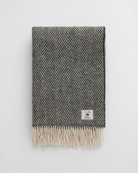 Fiskbensmönstrad yllepläd