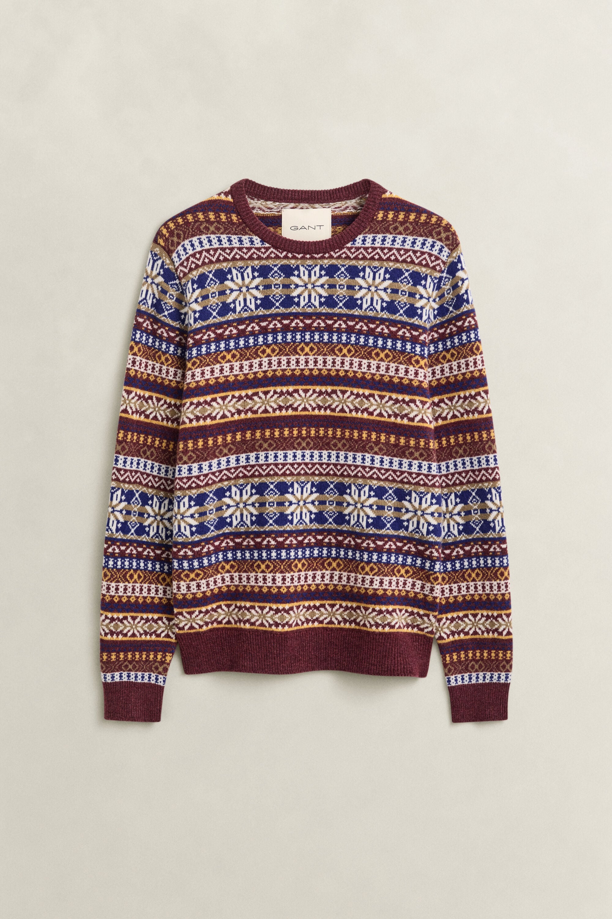 Rundhalsad Fair Isle-tröja